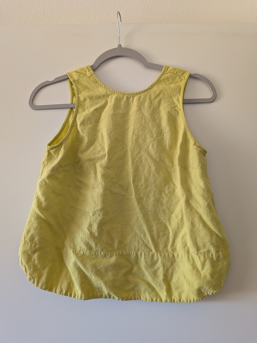 Bright Yellow Linen Blend Sleeveless Top - LOFT - XXS PETITE